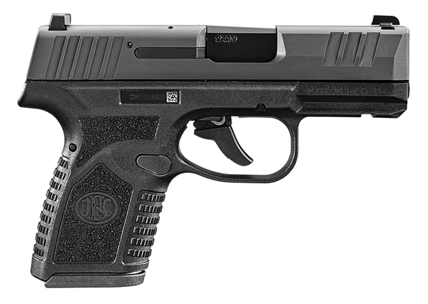 FN 66101412 Reflex  Micro-Compact Frame 9mm Luger 10+1, 3.30" Black Target Crown Steel Barrel, Black PVD Serrated Steel Slide & Polymer Frame w/Picatinny Rail, Ambidextrous