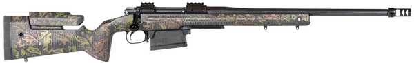 Geissele Automatics 08-538 King Hunter  7mm BC 20" Black Cerakote Threaded Barrel, Black Nitride Receiver w/Picatinny Rail, Geissele Camo Manners Long Range Hunter Carbon Fiber Stock