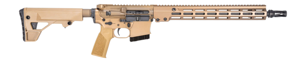 Geissele Automatics 08653S GFR Recce 6mm ARC 8+1 16" Threaded Barrel, Desert Dirt Cerakote Aluminum Receiver w/Picatinny Rail, M-LOK Handguard, Mil-Spec 6 Position Buffer Tube, DD Polymer Geissele SBS