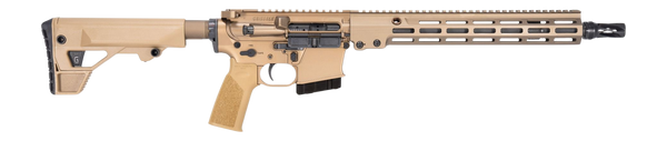 Geissele Automatics 08654S GFR Recce MOD1 6mm ARC 8+1 14.50" Threaded Barrel, Desert Dirt Cerakote Aluminum Receiver w/Picatinny Rail, M-LOK Handguard, Mil-Spec 6 Position Buffer Tube, DD Polymer Geis