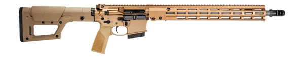 Geissele Automatics 08651S GFR Stratomatch MOD1 6mm ARC 8+1 18" Threaded Barrel, Desert Dirt Cerakote Aluminum Receiver w/Picatinny Rail, ARCA Swiss/M-LOK Handguard, Magpul PRS Lite Desert Dirt Polyme