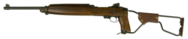 Inland MFG ILM150 M1A1 Paratrooper Carbine 30 Carbine 15+1 18" Barrel, Black Metal Finish, Type 2 Barrel Band, Black Side, Folding Wire Stock w/Low Wood Walnut Forearm & Pistol Grip