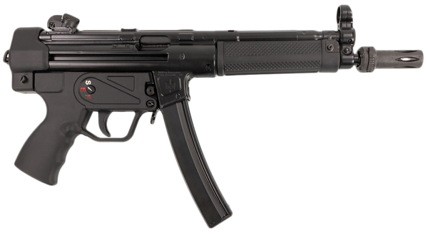MAC 12750004 5  9mm Luger 30+1 8.90" Black Phosphate Steel Threaded Barrel, Black Phosphate Optics Ready Receiver/Frame, Black Grip, Ambidextrous