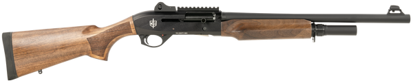MAC 21000122 2 Tactical 12 Gauge Bolt 3" 5+1, 18.50" Black Anodized Steel Barrel, Drilled & Tapped/Picatinny Rail Black Anodized Receiver, Turkish Walnut Wood Stock