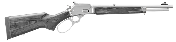 Marlin 70453 1894 Trapper 10mm Auto 10+1 16.10" Matte Stainless Threaded Barrel, Matte Stainless Steel Receiver, Black Fixed Laminate Stock
