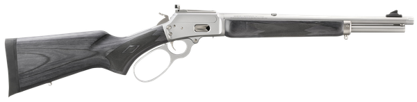 Marlin  1894 Trapper Full Size 44 Special/44 Rem Mag 8+1/9+1 16.10" Satin Threaded Barrel, Satin Stainless Steel Receiver, Fixed Black Laminate Stock