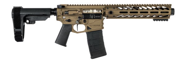 Nemo Arms BL-556-8P Battle-Light  5.56 NATO 30+1 8" Black Threaded Barrel, Burnt Bronze Aluminum Receiver w/Picatinny Rail, M-LOK Handguard, Black Polymer SB Tactical SBA3 Brace, Magpul MOE Grip, Ambi