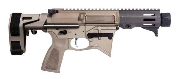 Maxim Defense  MD9 K SCW 9mm Luger 4.50" Black Nitride Threaded Barrel, Black Anodized Aluminum Receiver w/Picatinny Rail, Maxim SCW Pistol Brace, Black Polymer Grip