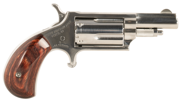 North American Arms 22MDLX LDLX  22 Mag 5 Shot 1.13" Polished Stainless Steel, Rosewood Grip, Exposed Hammer