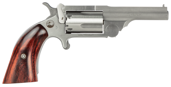 North American Arms 22MR250 Ranger II  22 WMR 5 Shot 2.50" Stainless Steel Barrel, Stainless Steel Frame, Stainless Cylinder, Wood Boot Grip, Exposed Hammer