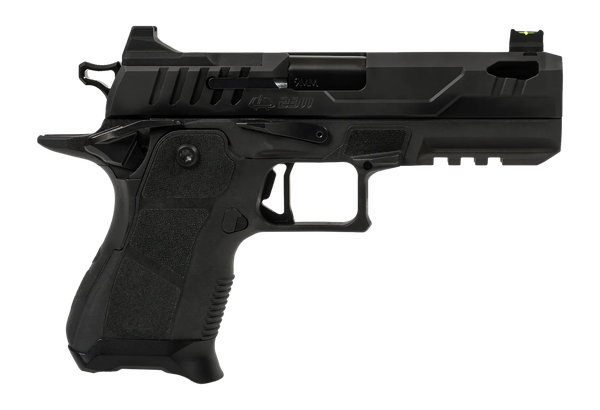 Oa Defense  2311 Pro Compact Frame 9mm Luger 15+1 4.25" DLC Black Steel Optic Ready/Serrated Slide, Black Aluminum Frame w/Picatinny Rail, Black Polymer Grip, Ambidextrous
