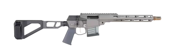 Q LLC MINIFIX55612INPISTOL Mini Fix  5.56 NATO 12" Gray Tapered Threaded Barrel, M-LOK Handguard, Gray Picatinny Rail Receiver, Adj Folding Stock,   Polymer Grip