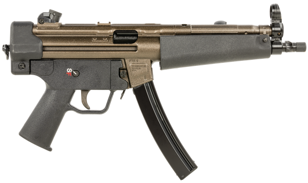 PTR 604 9CT Classic 9mm Luger 20+1 8.86", Bronze Rec, Black Polymer Furniture, 3-Lug Adapter, Rotary/Hooded Sights