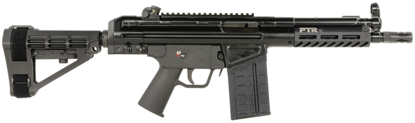 PTR  PDWR BR 308 Win 20+1 8.50" Black Nitride Heavy Contour Threaded Barrel, Black Parkerized Aluminum Picatinny Rail Receiver, SB Tactical Brace, Black Polymer Grip