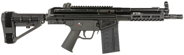 PTR  PDWR BR 308 Win 20+1 8.50" Black Nitride Heavy Contour Threaded Barrel, Black Parkerized Aluminum Picatinny Rail Receiver, SB Tactical Brace, Black Polymer Grip