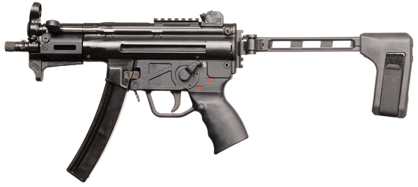 PTR  9KT BR 9mm Luger 30+1 5.16" Black Nitride 3-Lug Threaded Barrel, M-LOK Handguard, Black Nitride Aluminum Picatinny Rail Receiver, Brace, Black Polymer Grip