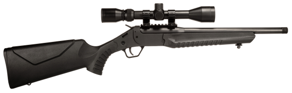 Rossi LWC0350-BKS LWC w/Optic 350 Legend 1rd 16.50" Black Oxide Threaded Barrel, Black Picatinny Rail Steel Receiver, Black Fixed Synthetic Stock