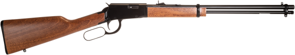 Rossi RL22W201WD Rio Bravo  Lever Action 22 WMR 12+1 20" Round Barrel, Polished Black Metal Finish, German Beechwood Stock