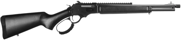 Rossi 953030161TB R95 Triple Black 30-30 Win 5+1 16.50" Black Cerakote Threaded Barrel, Black Cerakote Picatinny Rail Steel Receiver, Black Splatter Fixed Wood Stock