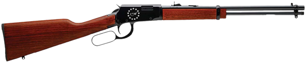 Rossi RL22181WD-EN23 Rio Bravo  22 LR 15+1 18" Black Polished Alloy Steel Barrel, Black Engraved w/Stars "1776" Alloy Steel Receiver, Hardwood Fixed Stock, Right Hand