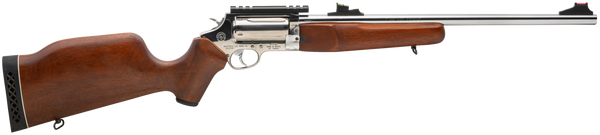 Rossi SCJ4510SS Circuit Judge  45 Colt (LC) Caliber or 410 Gauge with 5rd Capacity, 18.50" Barrel, Polished Stainless Metal Finish & Hardwood Monte Carlo Stock Right Hand (Full Size)