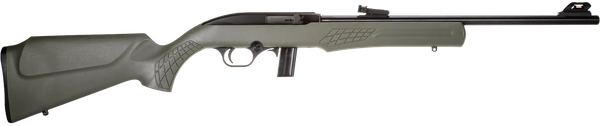 Rossi RS22L1811OD RS22  Semi-Auto 22 LR Caliber with 10+1 Capacity, 18" Barrel, Matte Black Metal Finish & Monte Carlo OD Green Synthetic Stock Right Hand (Full Size)