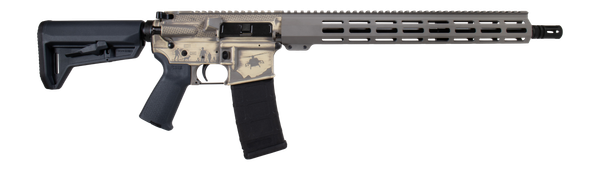 Shark Coast Tactical 300-111-1000-27 Military 5.56 NATO 30+1 16" Black Melonite Threaded Barrel 2-Tone FDE Cerakote Aluminum Receiver w/Picatinny Rail, M-LOK Handguard, Magpul MOE SL Black Polymer Sto