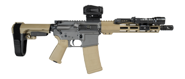 Shark Coast Tactical SCC06865TW300-P Tumbleweed Bundle 300 Blackout 30+1 10" Threaded Barrel, Aluminum Receiver w/Picatinny Rail, M-LOK Handguard, Polymer SB Tactical SBA3 Brace, Streamlight ProTac Ra