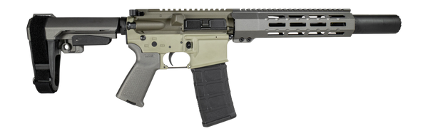Shark Coast Tactical SCCSNKYSD556001 Sneeky Pete 5.56 NATO 30+1 7.50" Black Nitride Threaded Barrel, Aluminum Receiver w/Picatinny Rail, M-LOK Handguard, Polymer SB Tactical SBA3 Brace, Magpul MOE Gri