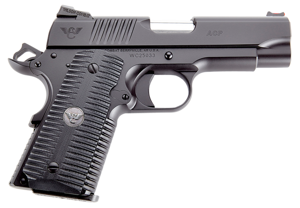 Wilson Combat ACPCP9 ACP Compact SAO 9mm Luger 4" 8+1 Black Armor-Tuff Carbon Steel Black G10 Eagle Claw Grip