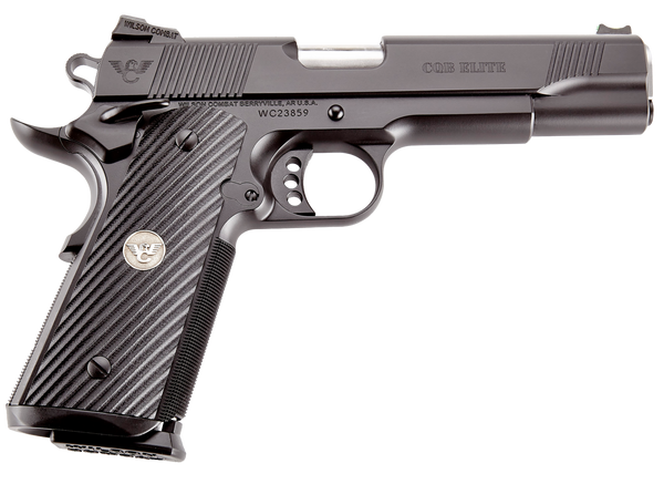 Wilson Combat CQBEFS45A CQB Elite 45 ACP 8+1 5" Stainless Match Grade Barrel, Black Serrated Carbon Steel Slide, Black Carbon Steel Frame w/Beavertail, Black G10 Starburst Grip