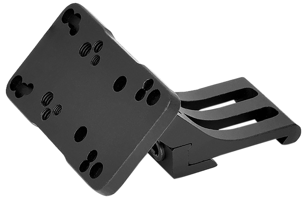 Warne 6110MR Red Dot Riser 45 Degree Offset Reflex Black Anodized Aluminum Fits Doctor/Sig Romeo3/Vortex Viper/Holosun, Right Hand