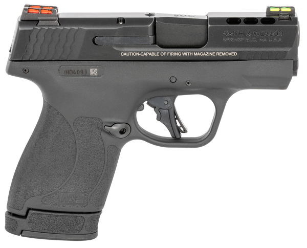 Smith & Wesson 13254 M&P Performance Center Shield Plus 9mm Luger 3.10" Ported Barrel 10+1 Or 13+1, Black Polymer Frame, Ported Armornite Slide, Fiber Optics Sights, Manual Safety