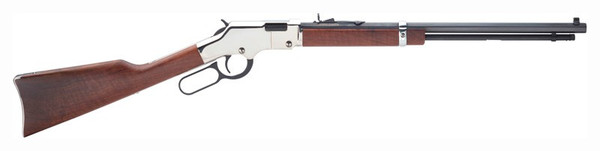 HENRY H4 GOLDENBOY SILVER 17HMR 20" OCTAGON WALNUT