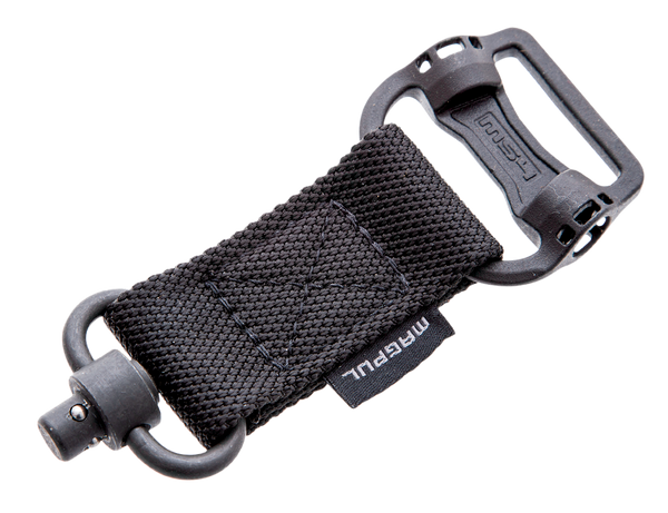 Magpul MAG519-BLK MS1/MS4 Sling Adapter made of Steel with Maganese Phosphate Black Finish, Polymer Hardware, Nylon 1.25" Webbing & Two to One-Point Design for AR-15, M4, M16, AK-Platform & AKM