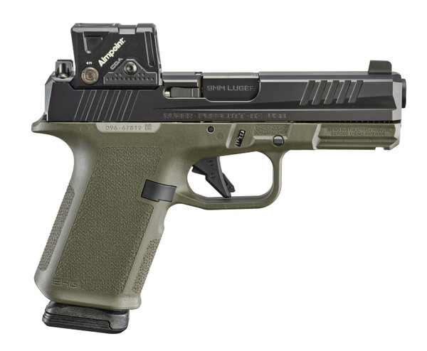 Ruger RXM 9mm Luger, 4" Barrel, 15+1, Black / OD Green