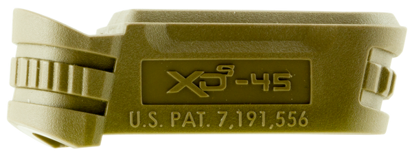 Springfield Armory XDS5002MFDE Backstrap Sleeve  made of Polymer with Flat Dark Earth & 1 Piece Design for 45 ACP Springfield XD-S with #2 Backstrap & 3.30" Barrel