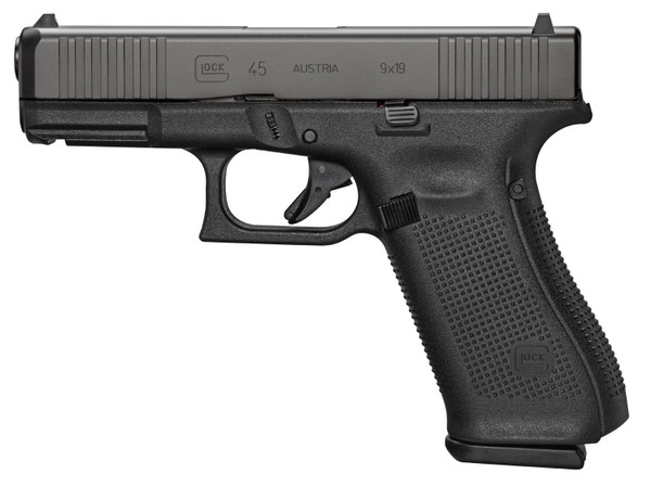 Glock 45 Gen 5 9mm Luger, 4.02" Barrel, 10+1, Black nDLC 