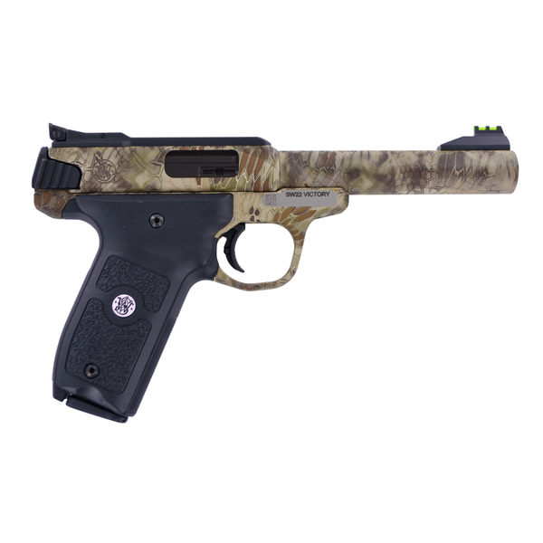 Smith & Wesson SW22 Victory .22 LR, 5.5" Barrel, 10+1, Kryptek Highlander Camo