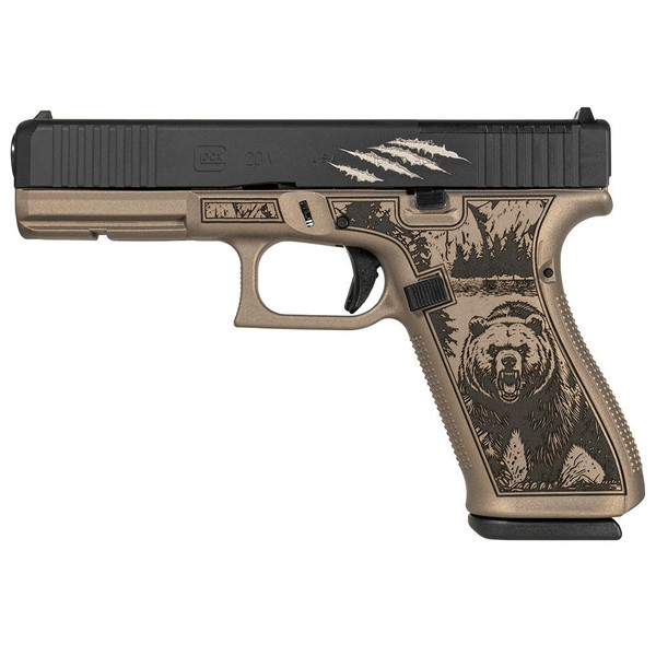 Glock 20 V MOS 10mm Auto, 4.61" Barrel, 15+1, Two-Tone Black/FDE / Black nDLC