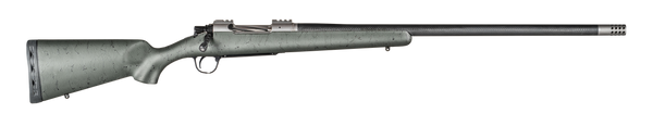 Christensen Arms CA10268315332 Summit TI  Full Size 7mm Rem Mag 3+1, 26" Natural Titanium Steel Threaded Barrel, Natural Titanium Aluminum Receiver, Green w/Black Webbing Fixed Sporter Stock