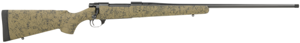 Howa HHS43333 M1500 HS Precision 300 Win Mag 3+1 24" Blued Threaded Barrel/Rec, Green with Black Webbed HS Precision Stock