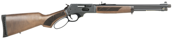 Henry H009PGR360 Protector Carbine 360 Buckhammer 4+1 16.50" Blued Threaded Barrel, Blued Steel Drilled & Tapped Receiver, American Walnut Fixed w/Pistol Grip Stock