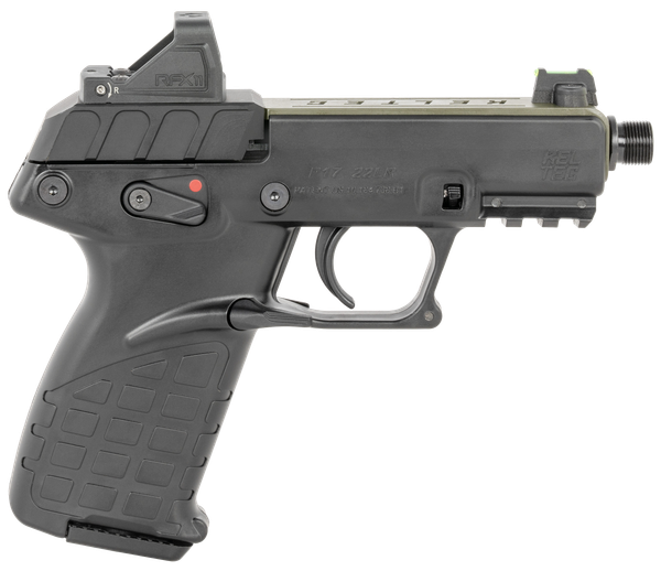 Kel-Tec P17GRNBLKOPTIC P17  22 LR 16+1 3.80" w/Optic & Holster Green/Black