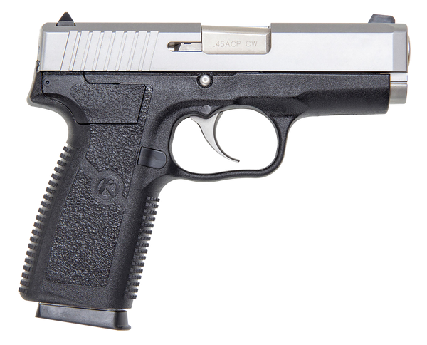 Kahr Arms CW4543 CW  45 ACP Caliber with 3.60" Barrel, 6+1 Capacity, Black Finish Frame, Serrated Matte Stainless Steel Slide & Textured Polymer Grip
