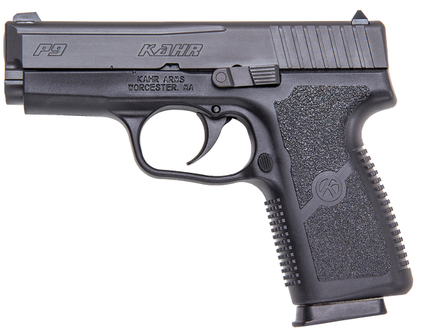 Kahr Arms KP9094N P *CA Compliant 9mm Luger Caliber with 3.60" Barrel, 7+1 Capacity, Black Finish Frame, Serrated Matte Black Stainless Steel Slide, Polymer Grip & TruGlo Night Sigts