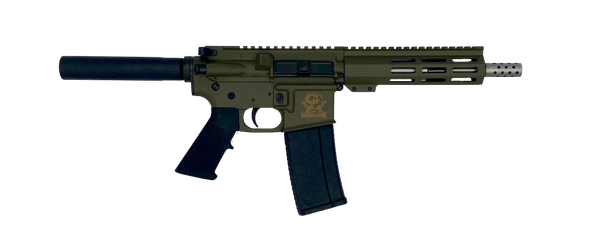 Great Lakes Firearms GL15223SSPODG AR-15 Pistol 223 Wylde 30+1 7.50" Stainless Barrel, OD Green Rec, 7" M-LOK Handguard, Buffer Tube (No Brace), Black A2 Grip
