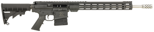 Great Lakes Firearms GL10308SSBLK AR-10  308 Win 20+1 18" Stainless, Black Rec, M-Lok Handgaurd, Carbine Stock, A2 Grip, Muzzle Brake