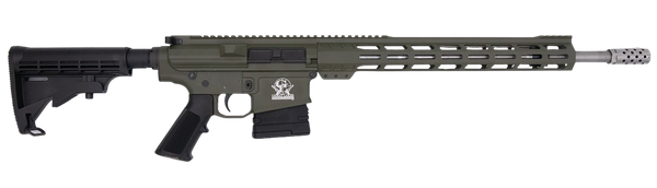Great Lakes Firearms GL10308SSODG GLFA  308 Win 10+1 18" Stainless Threaded Barrel, OD Green Cerakote Picatinny Rail Aluminum Receiver, 6 Position Mil-Spec Black Synthetic Stock, Mil-spec Polymer Grip