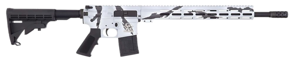 Great Lakes Firearms GL15223PSNO AR-15  223 Wylde 30+1 16" Black Nitride Threaded Barrel, Pursuit Snow Cerakote Aluminum Receiver w/Picatinny Rail, M-LOK Handguard, Black Polymer Stock, Mil-Spec Grip